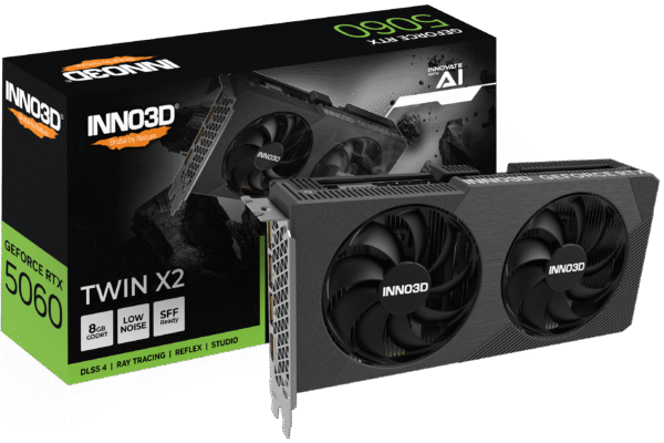 Inno3D GeForce RTX 5060 Twin X2 8GB GDDR7 PCI-Express Graphics Card