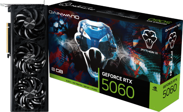 Gainward GeForce RTX 5060 Python III 8GB GDDR7 PCI-Express Graphics Card