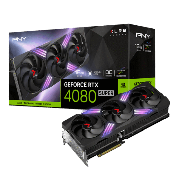 PNY GeForce RTX 4080 SUPER XLR8 OC RGB 16GB GDDR6X PCI-Express Graphics Card