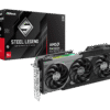 Asrock Radeon RX 9070 XT Steel Legend Dark 16GB GDDR6 PCI-Express Graphics Card