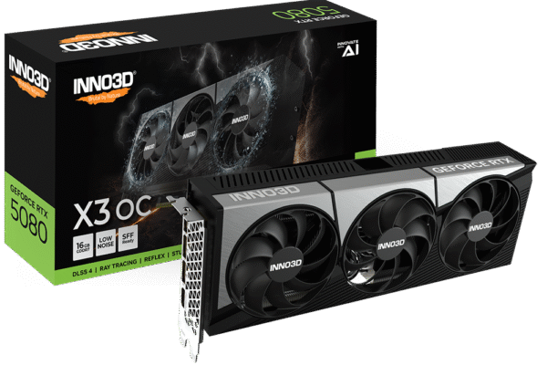 Inno3D GeForce RTX 5080 X3 Gaming OC 16GB GDDR7 PCI-Express Graphics Card