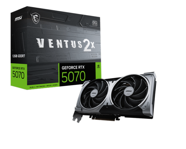 MSI GeForce RTX 5070 Ventus 2X OC 12GB GDDR7 PCI-Express Graphics Card