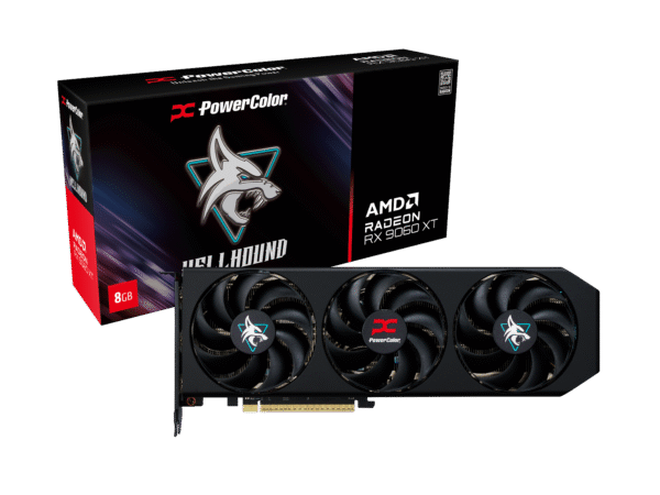 PowerColor Radeon RX 9060 XT Hellhound 8GB GDDR6 PCI-Express Graphics Card