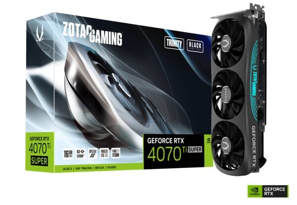 Zotac GeForce RTX 4070 TI Super Trinity Black 16Gb Graphics Card