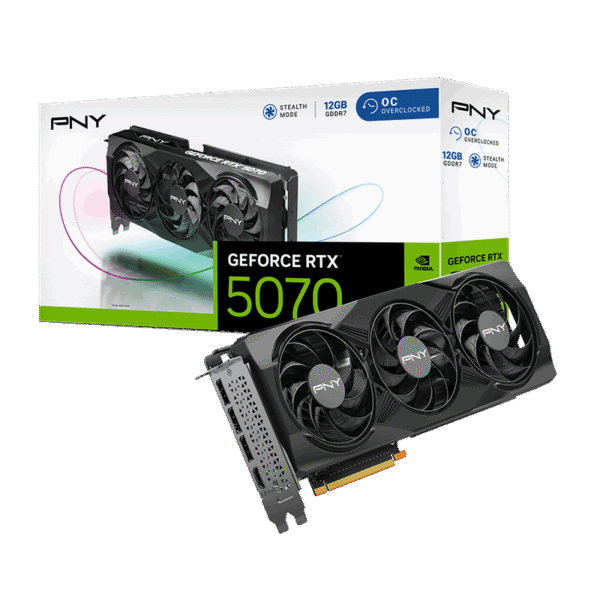 PNY GeForce RTX 5070 OC Triple Fan 12GB GDDR7 PCI-Express Graphics Card