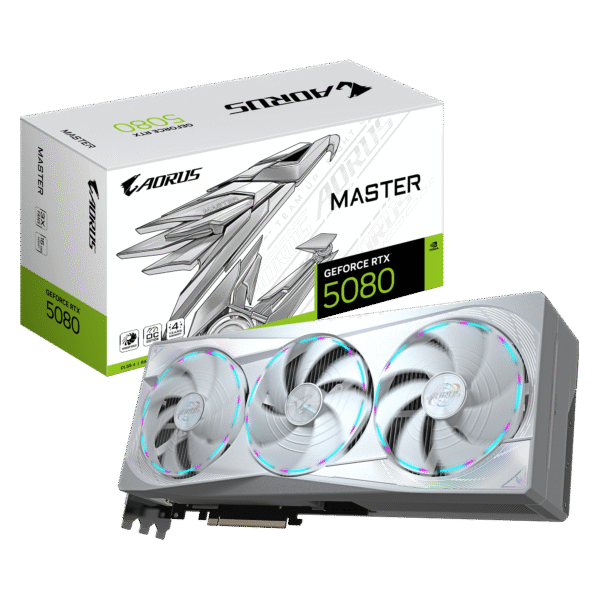 Gigabyte GeForce RTX 5080 Aorus Master Ice 16GB GDDR7 PCI-Express Graphics Card
