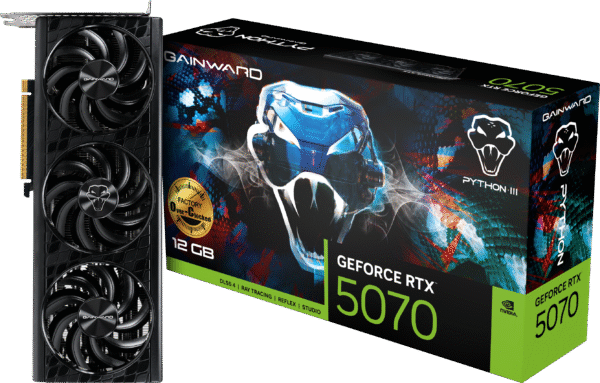 Gainward GeForce RTX 5070 Python III OC 12GB GDDR7 PCI-Express Graphics Card