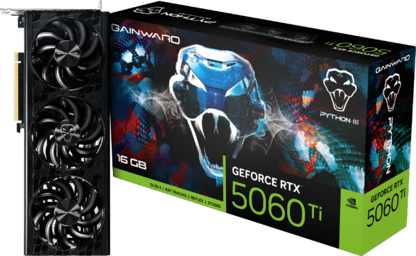 Gainward GeForce RTX 5060 Ti Python III 16GB GDDR7 PCI-Express Graphics Card