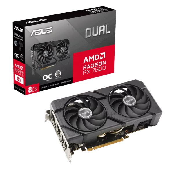 Asus Radeon RX 7600 Dual EVO OC 8GB GDDR6 Graphics Card