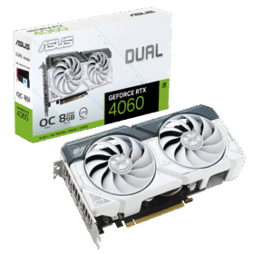 Asus GeForce RTX 4060 Dual EVO OC 8GB GDDR6 PCI-Express Graphics Card - White