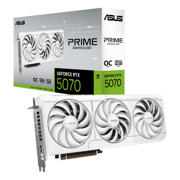 Asus GeForce RTX 5070 Prime OC White 12GB GDDR7 Graphics Card