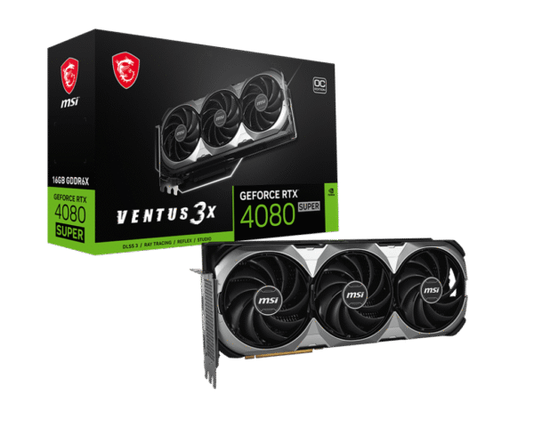 MSI GeForce RTX 4080 SUPER Ventus 3X OC 16GB GDDR6X PCI-Express Graphics Card