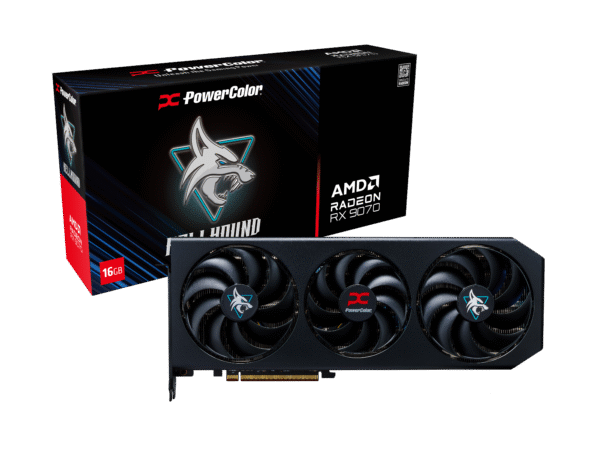 PowerColor Radeon RX 9070 Hellhound 16GB GDDR6 PCI-Express Graphics Card