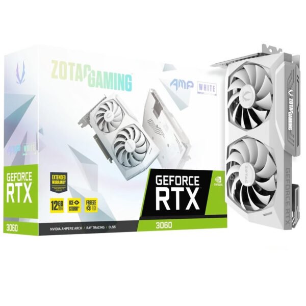 Zotac GeForce RTX 3060 AMP LHR White Edition 12GB GDDR6 PCI-Express Graphic