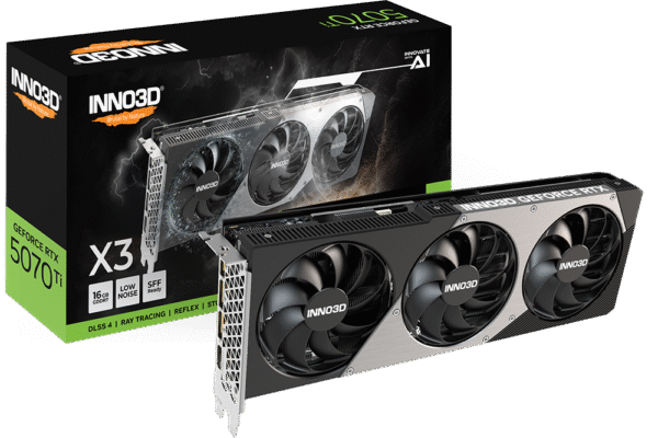 Inno3D GeForce RTX 5070 Ti X3 16GB GDDR7 PCI-Express Graphics Card