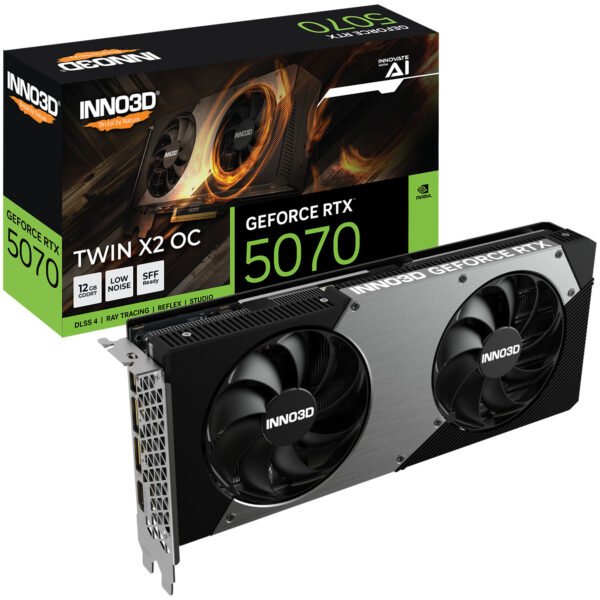 Inno3D GeForce RTX 5070 Twin X2 OC 12GB GDDR7 PCI-Express Graphics Card