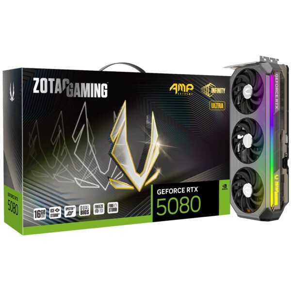Zotac GeForce RTX 5080 AMP Extreme INFINITY Ultra 16GB GDDR7 PCI-Express Graphics Card