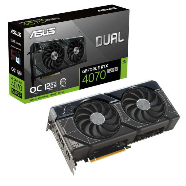 Asus GeForce RTX 4070 SUPER Dual OC 12GB GDDR6X PCI-Express Graphics Card