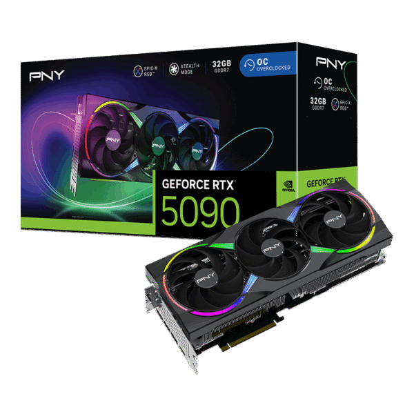 PNY GeForce RTX 5090 ARGB OC Triple Fan 32GB GDDR7 PCI-Express Graphics Card