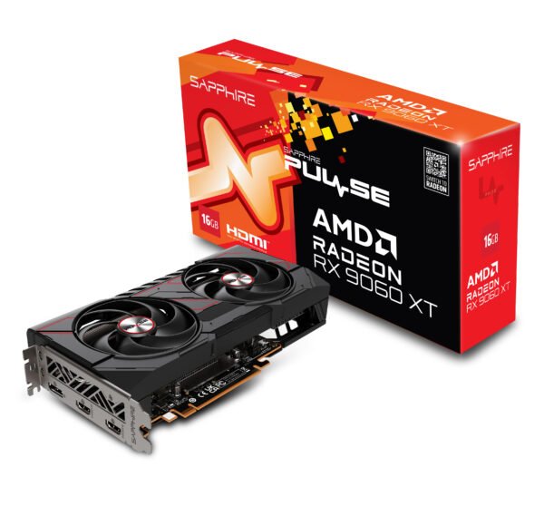 Sapphire Pulse Radeon RX 9060 XT Gaming 16GB GDDR6 PCI-Express Graphics Card