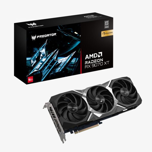 Acer Predator Radeon RX 9070 XT OC 16GB GDDR6 PCI-Express Graphics Card