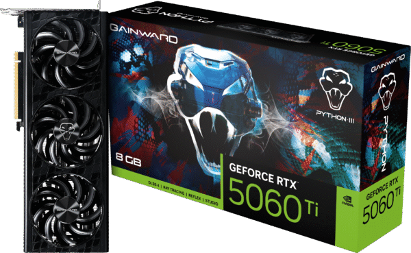 Gainward GeForce RTX 5060 Ti Python III 8GB GDDR7 PCI-Express Graphics Card