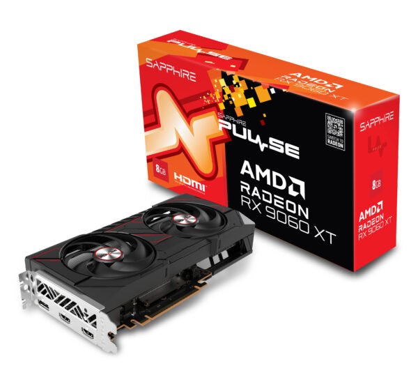 Sapphire Pulse Radeon RX 9060 XT Gaming 8GB GDDR6 PCI-Express Graphics Card