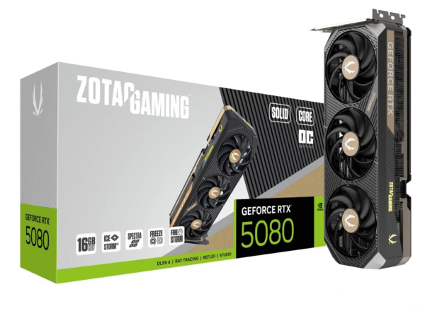 Zotac GeForce RTX 5080 Solid Core OC 16GB GDDR7 PCI-Express Graphics Card