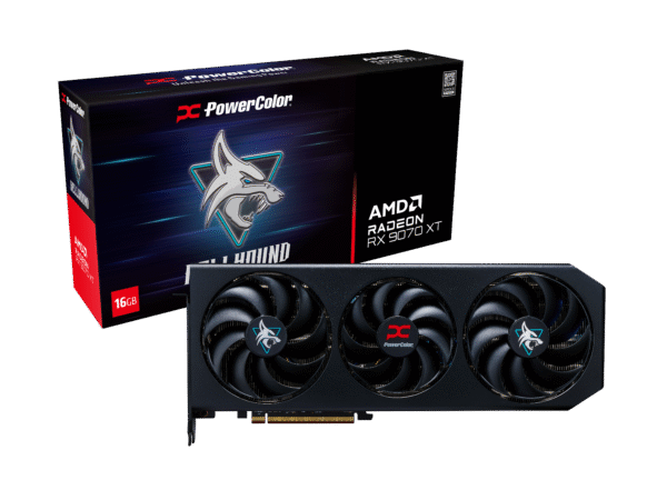 PowerColor Radeon RX 9070 XT Hellhound 16GB GDDR6 PCI-Express Graphics Card