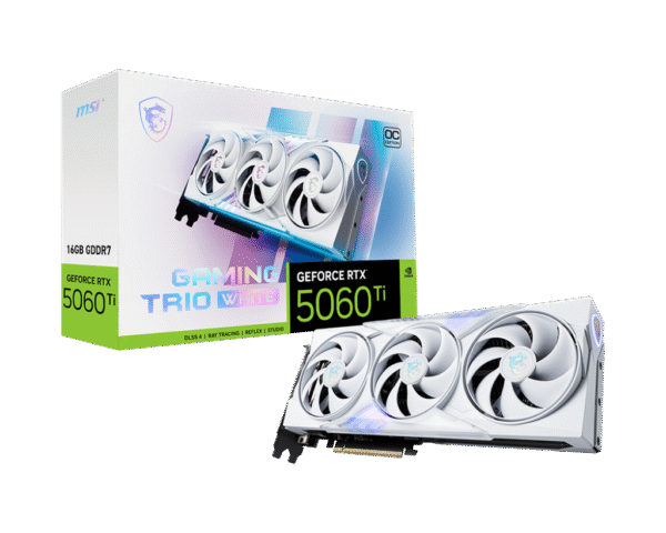 MSI GeForce RTX 5060 Ti Gaming Trio OC White 16GB GDDR7 PCI-Express Graphics Card