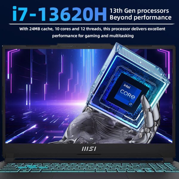 MSI Cyborg Gaming Laptop, 15.6" FHD 144Hz Display, Intel Core i7-13620H (10 Cores), NVIDIA GeForce RTX 4050, 16GB DDR5 RAM, 1TB SSD, Wi-Fi 6, Backlit Keyboard, Windows 11 Pro - Image 5