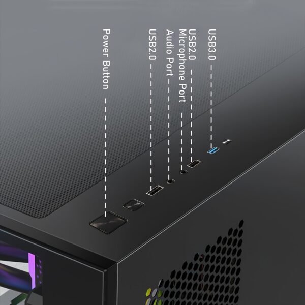 STGAubron Gaming Desktop PC, Core i7 3.4G up to 3.9G, 16G RAM, 512G SSD, Radeon RX 580 16G GDDR5, 600M WiFi, Wireless 5.0, RGB Fan x 2, RGB Keyboard&Mouse, RGB Mouse Pad, RGB Wireless Sound Bar, W10H64 - Image 5