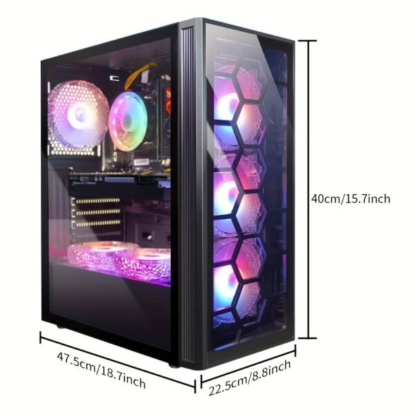 STGAubron Gaming Desktop PC, Core i7 3.4G up to 3.9G, 32G RAM, 1T SSD, GeForce GTX 1660 Super 6G GDDR6, 600M WiFi,, RGB Fan x 6, RGB Keyboard&Mouse&Mouse Pad, W10H64 - Image 6