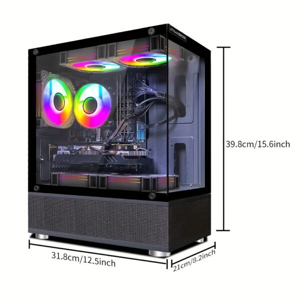 STGAubron Gaming Desktop PC,Core i7 3.4G up to 3.9G,32G RAM,1T SSD,Radeon RX 580 16G GDDR5,600M WiFi, Wireless 5.0,RGB Fan x 5,RGB Keyboard&Mouse,RGB Mouse Pad,RGB Wireless Sound Bar,W10H64 - Image 2