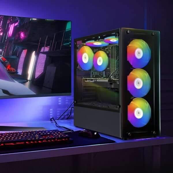 STGAubron Gaming Desktop, Core i7 3.4G up to 3.9G, GeForce GTX 1660 Super 6G GDDR6, 32G RAM, 1T SSD, WiFi, Wireless 5.0, RGB Fan x 6, RGB Keyboard&Mouse&Mouse Pad, RGB Wireless Sound Bar & Gaming Mic, W10H64 - Image 2