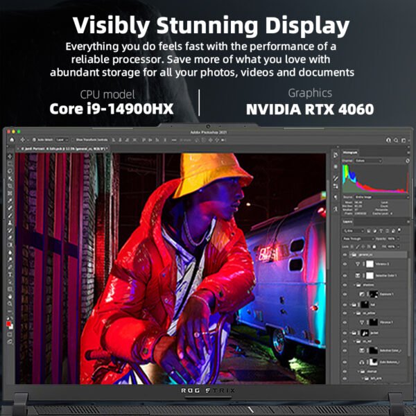 ASUS ROG Strix G16 Gaming Laptop, 16" 240Hz QHD Display, Intel core i9-14900HX, NVIDIA GeForce RTX 4060, 64GB DDR5 RAM, 4TB SSD, Wifi6, Windows 11 Home, with 32GB USB Flash Drive - Image 5