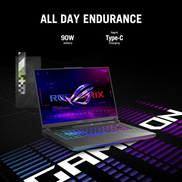 ASUS High Performance ROG Strix G16 Gaming Laptop, 16" 240Hz WQXGA Display, 14th Gen Intel i9-14900HX, 64GB DDR5 RAM, 2TB SSD, GeForce RTX 4060, Backlit KB, WiFi 6E, Windows 11 Pro,with Cefesfy G530 Mouse and Q20 Brush - Image 4