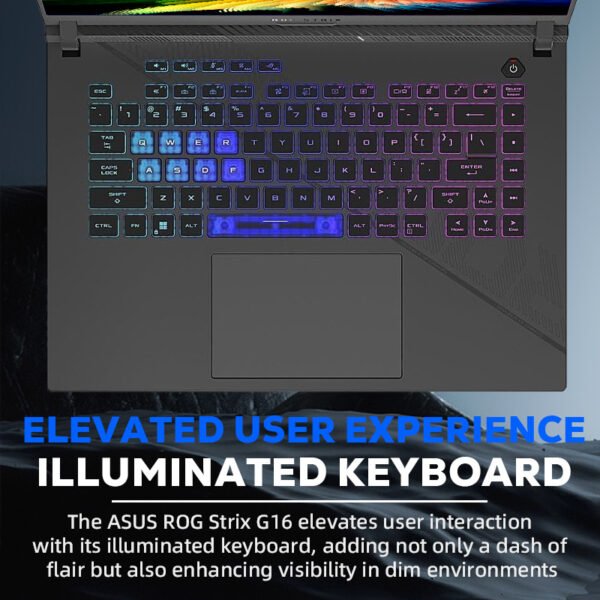ASUS ROG Strix G16 Gaming Laptop, 16" 240Hz QHD Display, Intel core i9-14900HX, NVIDIA GeForce RTX 4060, 64GB DDR5 RAM, 4TB SSD, Wifi6, Windows 11 Home, with 32GB USB Flash Drive - Image 6