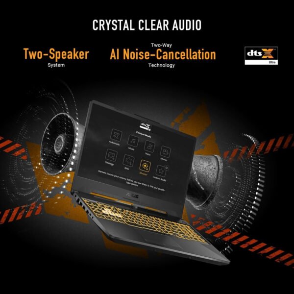 ASUS TUF A15 Gaming Laptop: 15.6 Full HD 144Hz Display, GeForce RTX 3050, AMD Ryzen 7 7435HS, 8GB DDR5 RAM, 512GB PCIe SSD, Wi-Fi 6, Windows 11, suitable for games, office, students, creation in daily life, back-to-school season, holiday gifts for friends and family - Image 4