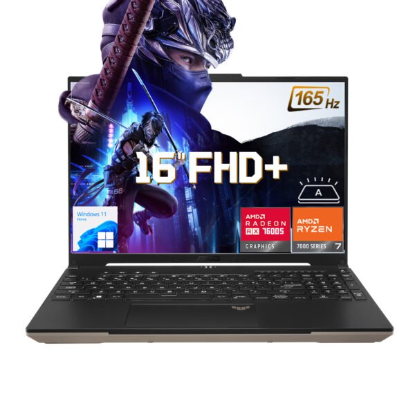 ASUS TUF FA617 (Advantage Edition) AI Gaming Laptop, 16" IPS WUXGA 165Hz, AMD Ryzen 7 7435HS (>i7 1355U), RX 7600S (>RTX 4060), 64GB DDR5 RAM, 1TB SSD, Backlit KB, HDTV, Wi-Fi 6, Windows 11 Home, Black