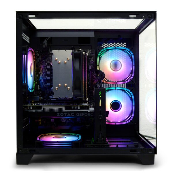 LXZ Gaming PC Desktop computer, I5-12400F, 2.5GHz, GeForce RTX 3050 6GB, 16GB DDR4 RAM, 1TB NVME SSD, for Gaming and Work, Black - Image 2