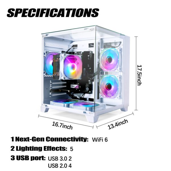 LXZ Desktop Computer PC Computer, R5 5600G, 4.4GHz, 16GB DDR4, 1TB NVMe SSD /R7 5700G, 4.4GHz, 32GB DDR4, 1TB NVMe SSD - Image 5