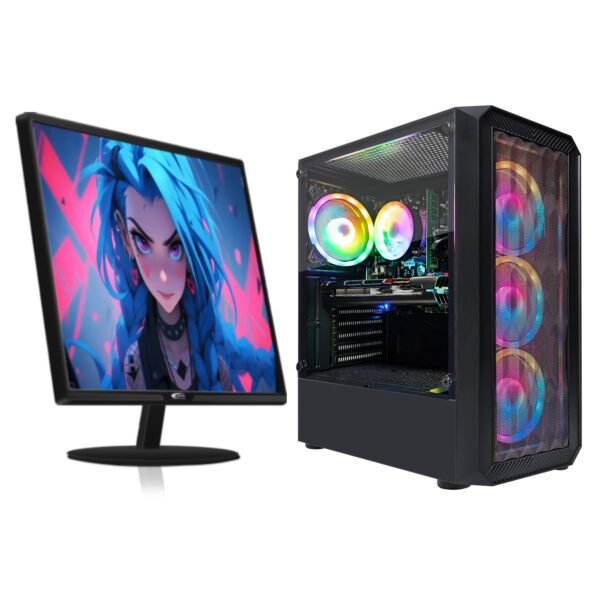 STGAubron Gaming PC Desktop, Radeon RX 590 8G GDDR5, Ryzen 3 3200G 3.6G, 16G DDR4, 512G SSD, 600M WiFi, RGB Fan x4, RGB Mouse Pad, Windows 11 Home - Image 6
