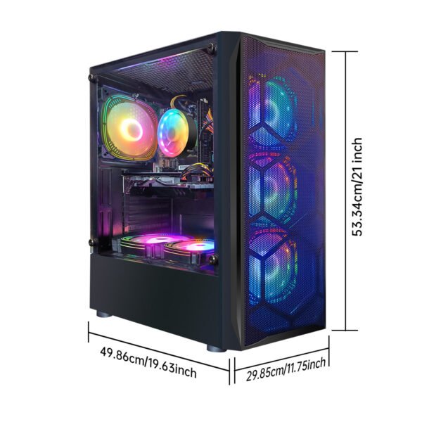 STGAubron Gaming Desktop PC, Radeon RX 580 8G GDDR5, Intel Core i7 up to 3.9G, 16G RAM, 1T SSD, 600M WiFi, RGB Fan x6, Windows 10 Home - Image 4