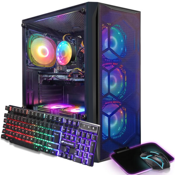 STGAubron Gaming Desktop PC, Radeon RX 580 8G GDDR5, Intel Core i7 up to 3.9G, 16G RAM, 1T SSD, 600M WiFi, RGB Fan x6, Windows 10 Home - Image 2