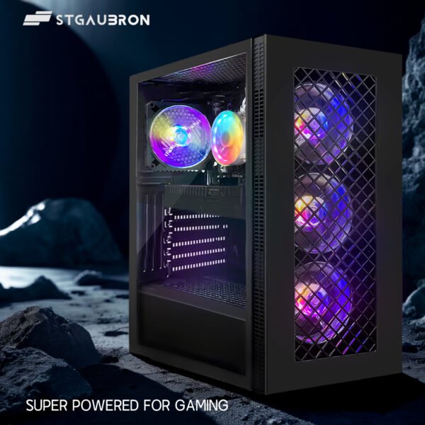 STGAubron Gaming PC Computer Desktop, Radeon RX 5700 8G, Core I7 8th up to 4.10 GHz, 16G DDR4, 512G SSD, 600M WiFi, RGB Fan x4, Windows 11 Home - Image 3