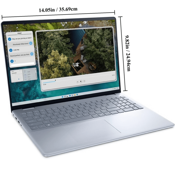 Dell Inspiron 16 Business Laptop, 16" FHD+ Display, AMD Ryzen 7-8840U (8-Core), 32GB DDR5 RAM, 1TB SSD, FHD Webcam, Backlit Keyboard, Wi-Fi 6E, Fingerprint Reader, Windows 11 Home, Ice Blue - Image 4