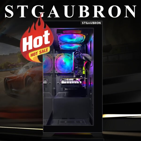 STGAubron Gaming Desktop PC, Core i7 3.4G up to 3.9G, 16G RAM, 512G SSD,Radeon RX 580 16G GDDR5, 600M WiFi, Wireless 5.0, RGB Fan x 3, RGB Keyboard&Mouse, RGB Mouse Pad, W10H64 - Image 4