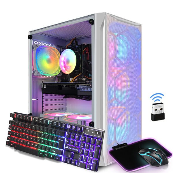 STGAubron Gaming PC, Radeon RX 5600 XT 6G GDDR6, Core i7 up to 3.9G, 16G RAM, 1T SSD, 600M WiFi, RGB Fan x 6,Windows 10 Home, White - Image 3