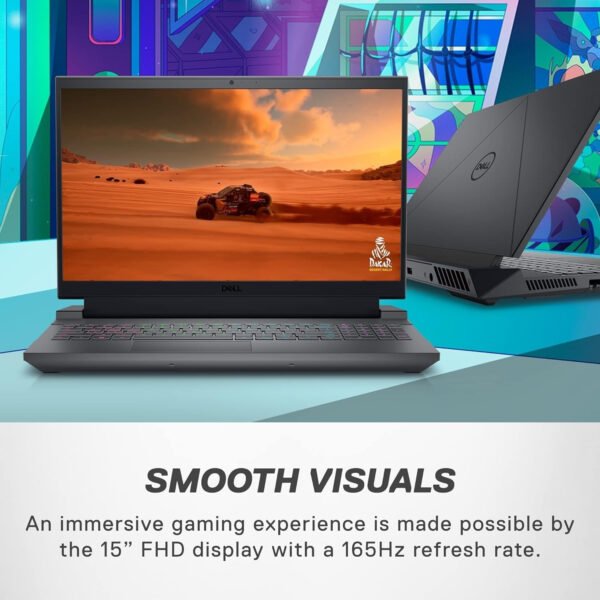 Dell G15 5530 G-Series Gaming Laptop - 15.6" FHD 165Hz 3ms Display, 13th Gen Intel Core i7-13650HX, 64GB DDR5 RAM, 2TB SSD, NVIDIA GeForce RTX 4060, Backlit Keyboard, Windows 11 Home, Dark Shadow Gray - Image 2